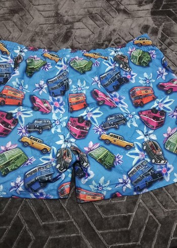 Renkli Baskılı Erkek Mini Deniz Şortu - Görsel 5