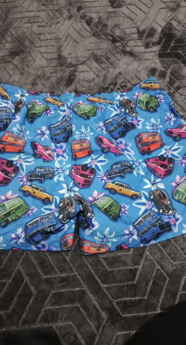 Renkli Baskılı Erkek Mini Deniz Şortu - Görsel 5