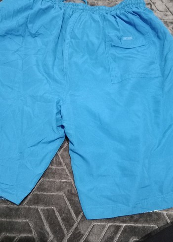 Erkek Mavi Rahat Kesim Mini Şort - Görsel 3