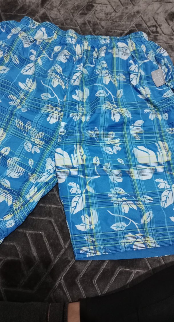 Erkek Mavi Rahat Kesim Mini Şort - Görsel 5