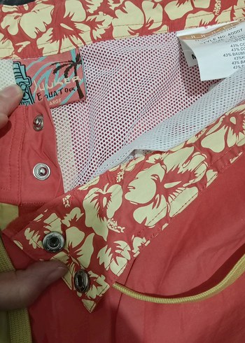 Baskılı Fermuarlı Mini Erkek Deniz Şortu - Görsel 5