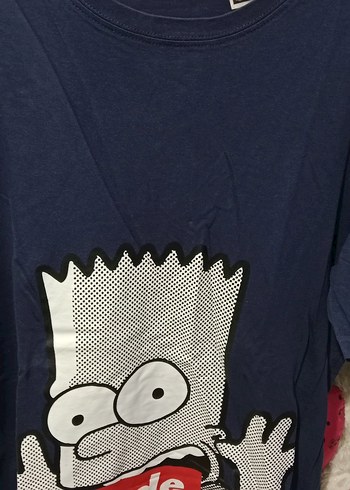 Lacivert Renkli Baskılı Hamile Tişört - Görsel 3