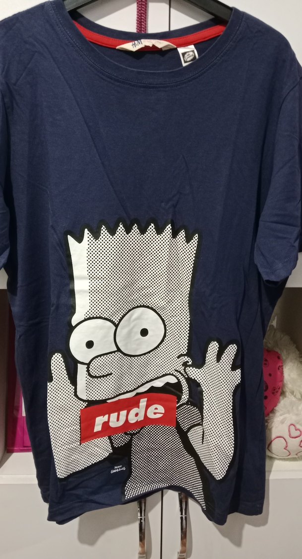 Lacivert Renkli Baskılı Hamile Tişört - Görsel 2