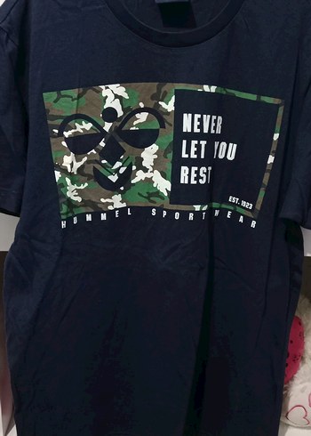 Hummel Lacivert Baskılı Erkek Tişört - Görsel 2