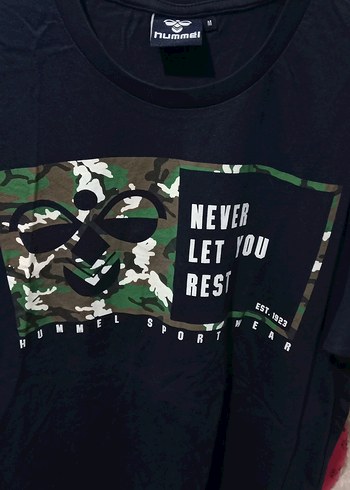 Hummel Lacivert Baskılı Erkek Tişört - Görsel 3