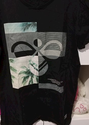 Siyah Baskılı Erkek Tişört - Görsel 2