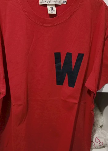 Kırmızı Erkek Salaş Tişört W Baskılı - Görsel 2