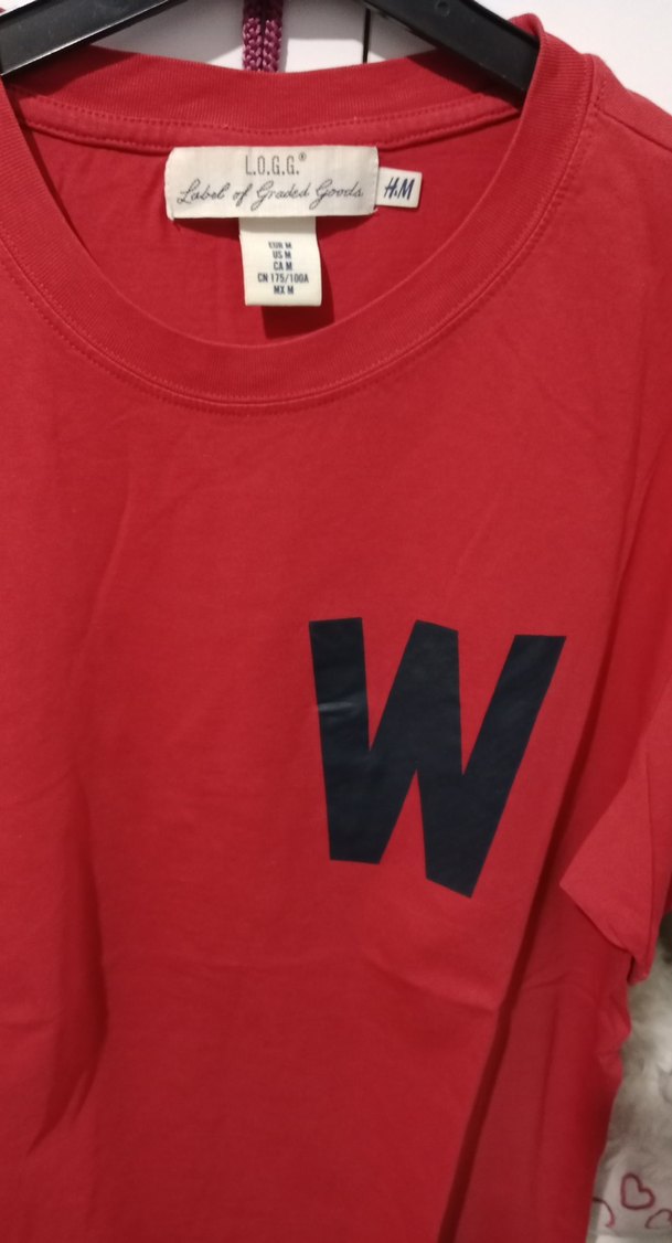 Kırmızı Erkek Salaş Tişört W Baskılı - Görsel 3