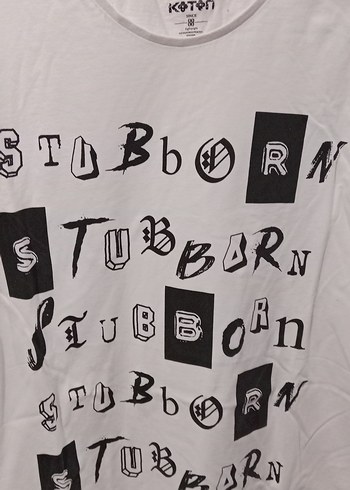 Beyaz Baskılı Pamuklu Erkek Tişört - Görsel 3