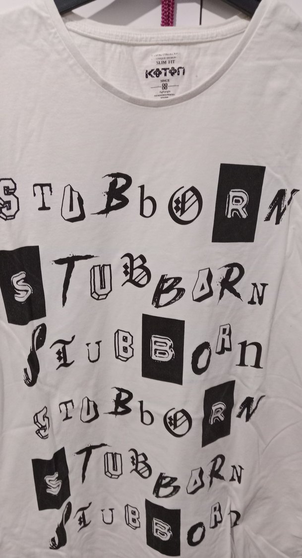 Beyaz Baskılı Pamuklu Erkek Tişört - Görsel 3