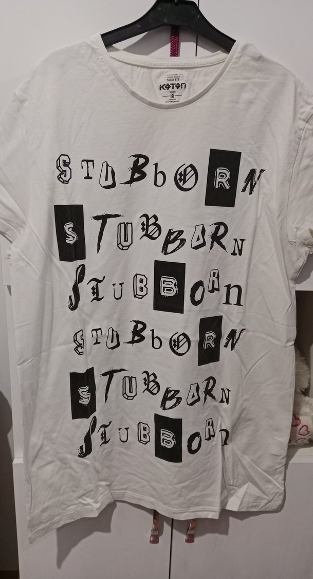 Beyaz Baskılı Pamuklu Erkek Tişört - Görsel 2