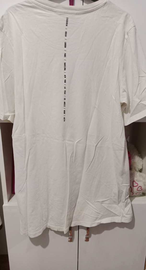 Beyaz Rock Punk Baskılı Erkek Tişört - Görsel 4