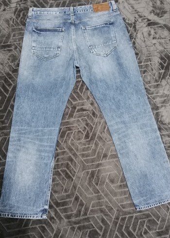 mavi erkek Denim Midi Boy Jean - Görsel 5
