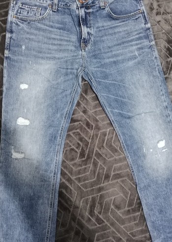 mavi erkek Denim Midi Boy Jean - Görsel 3