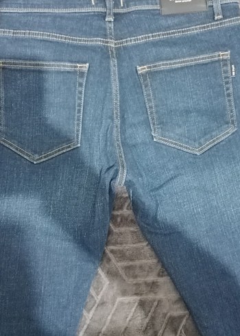 Erkek Lacivert Regular Fit Denim Jean - Görsel 5