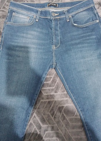 Erkek Lacivert Regular Fit Denim Jean - Görsel 3