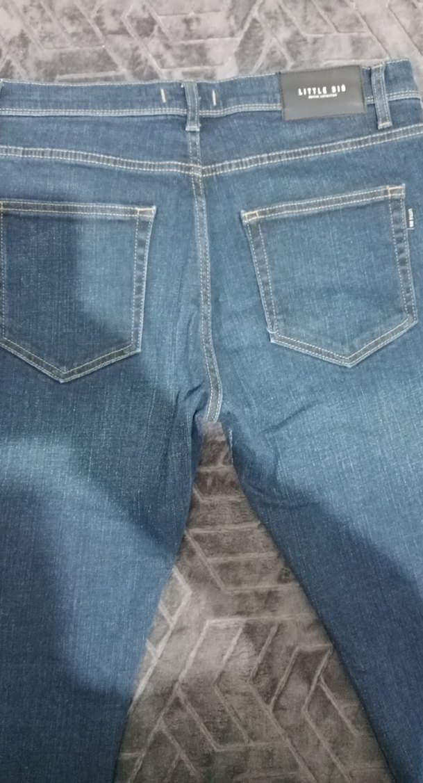 Erkek Lacivert Regular Fit Denim Jean - Görsel 5