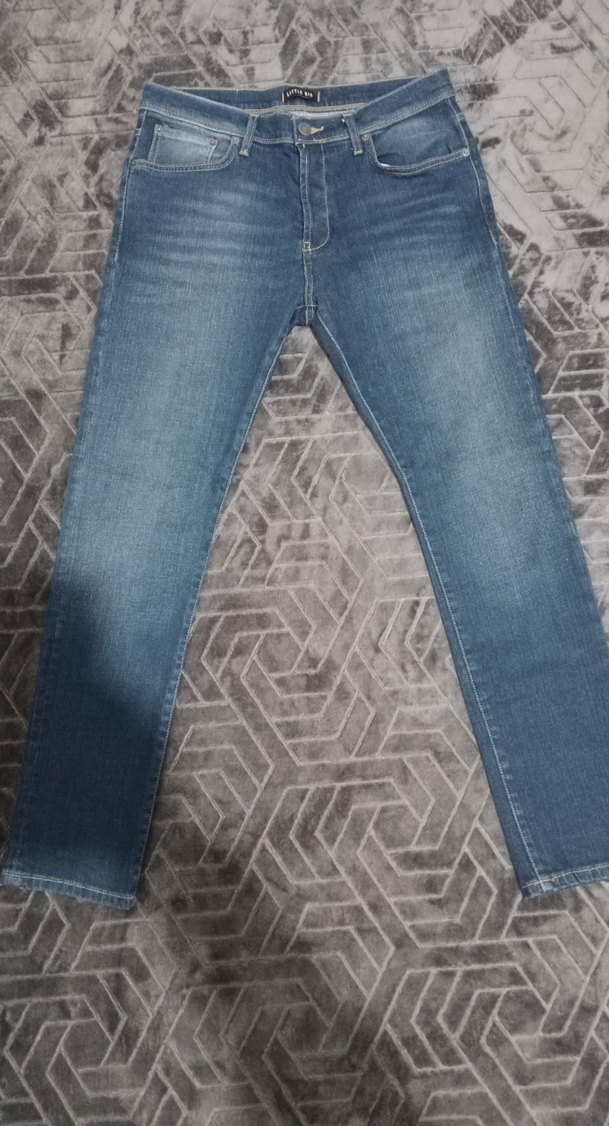 Erkek Lacivert Regular Fit Denim Jean - Görsel 2