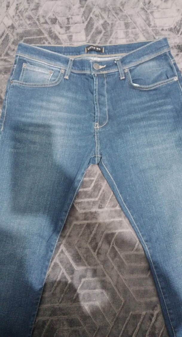 Erkek Lacivert Regular Fit Denim Jean - Görsel 3