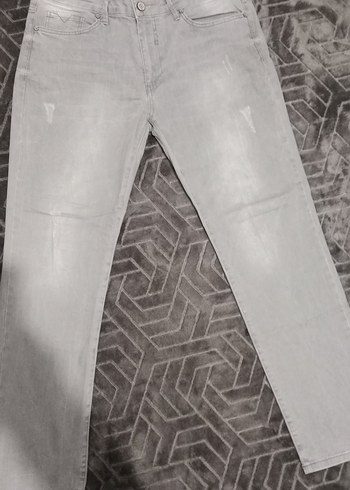 Gri Regular Fit Erkek Kot Pantolon - Görsel 2