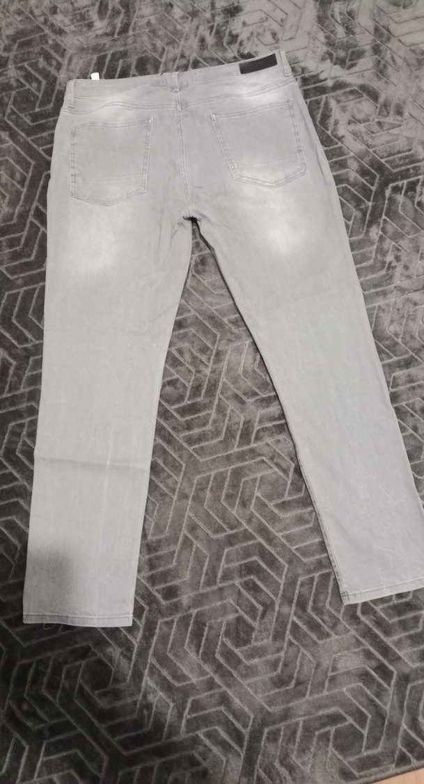 Gri Regular Fit Erkek Kot Pantolon - Görsel 5