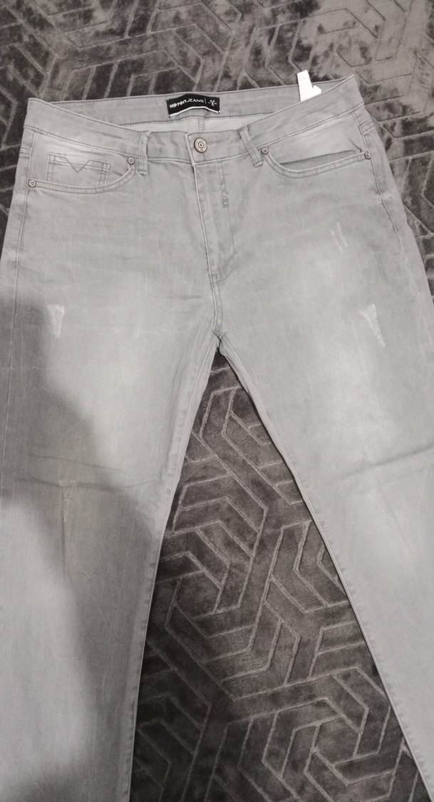 Gri Regular Fit Erkek Kot Pantolon - Görsel 3