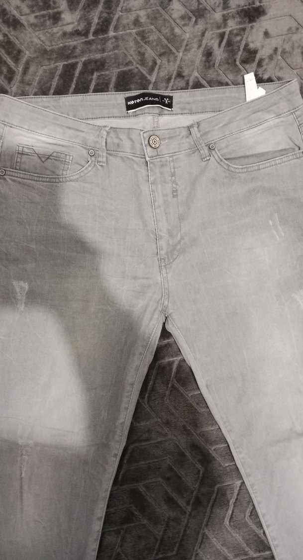 Gri Regular Fit Erkek Kot Pantolon - Görsel 4