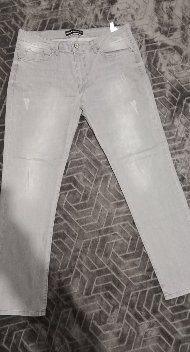 Gri Regular Fit Erkek Kot Pantolon - Görsel 2