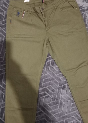 Erkek Regular Fit Haki Kemerli Pantolon - Görsel 3