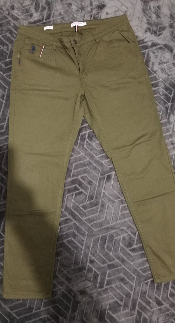 Erkek Regular Fit Haki Kemerli Pantolon - Görsel 2