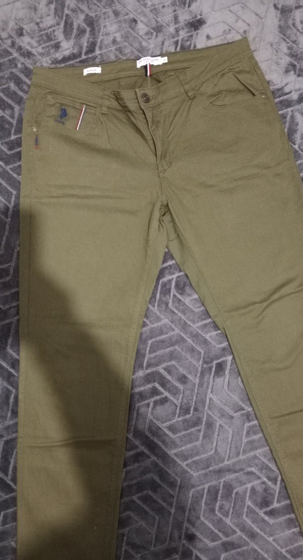 Erkek Regular Fit Haki Kemerli Pantolon - Görsel 3