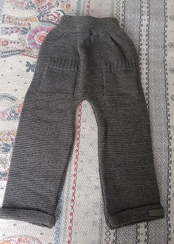 Diğer Gri Melanj Orgu Bebek Pantolonu