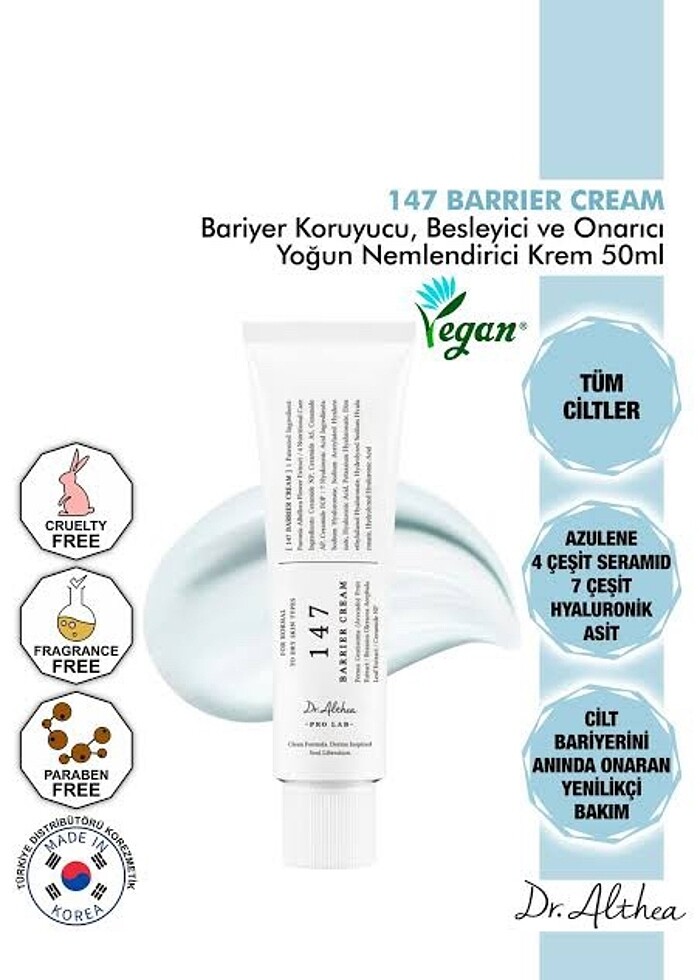 Dr Althea 147 Barrier Cream - Görsel 3