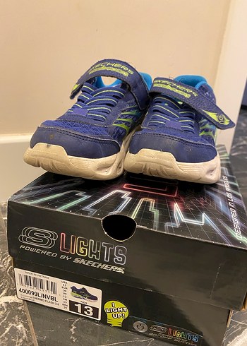 30 Beden Skechers Işıklı Mavi Erkek Çocuk Spor Ayakkabı 30