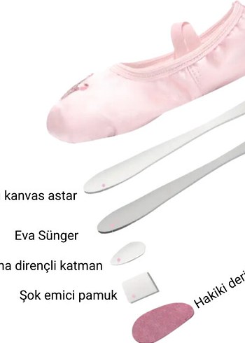 Pembe Tac İşlemeli Kız Bale Babeti 28 numara - Görsel 3