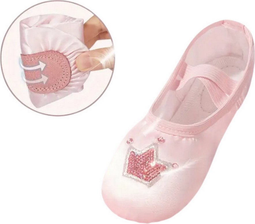 Pembe Tac İşlemeli Kız Bale Babeti 28 numara - Görsel 5