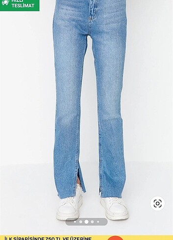 38 Beden Trendyolmilla yırtmaçlı jean