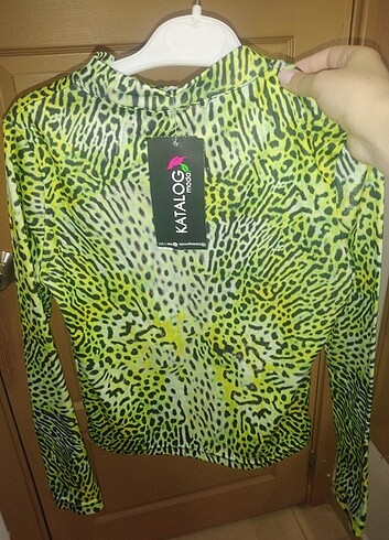 Diğer Yeşil zebra desenli bluz 