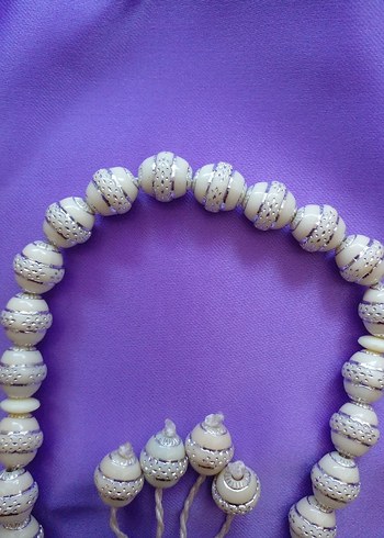 Beyaz Erkek Tesbih Boncukları - Görsel 3