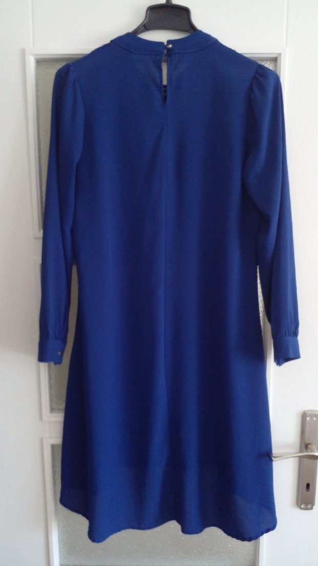 Nakışlı Düğmeli Lacivert Uzun Tunik - Görsel 3