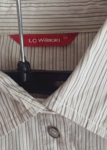 Bej Düğmeli Keten Kadın Gömlek - Görsel 2