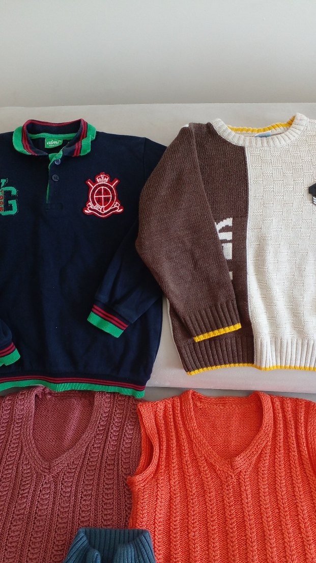 Çocuk Renkli Fit Triko Kazaklar - Görsel 2