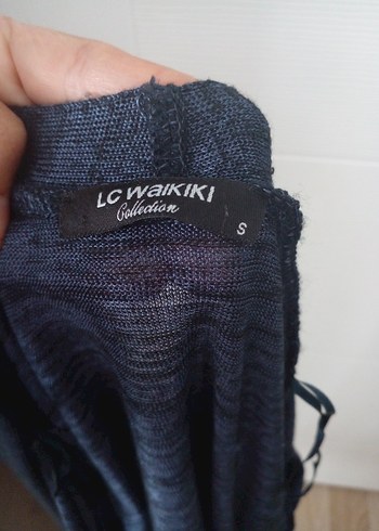 Lacivert Uzun Keten Salaş Kadın Hırka - Görsel 2