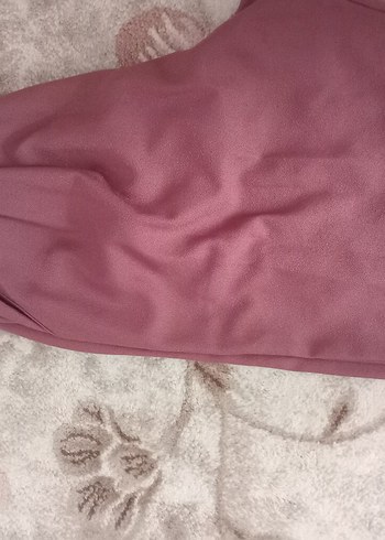 Mürdüm/Mor Kadın Pilili Rahat Kesim  Pantolon - Görsel 3