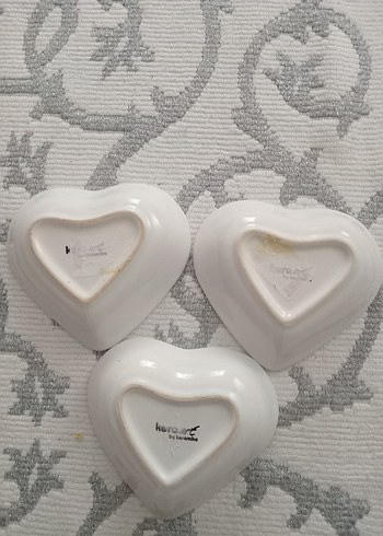 Beyaz Kalp Şeklinde  Tabak Seti - Görsel 3