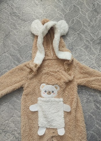 Kahverengi Kürklü Erkek Bebek Tulumu - Görsel 2
