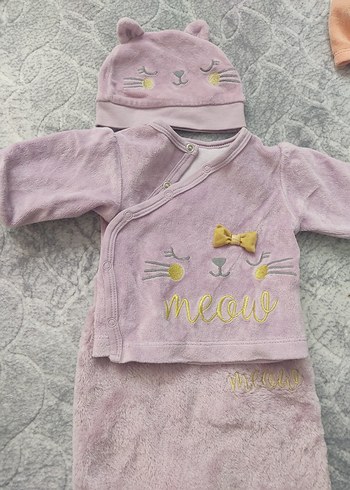 Nakışlı, Uzun Kollu, Örgü Bebek Kıyafet Seti - Görsel 3