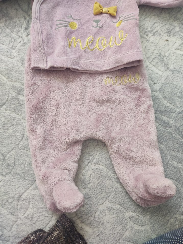 Nakışlı, Uzun Kollu, Örgü Bebek Kıyafet Seti - Görsel 2