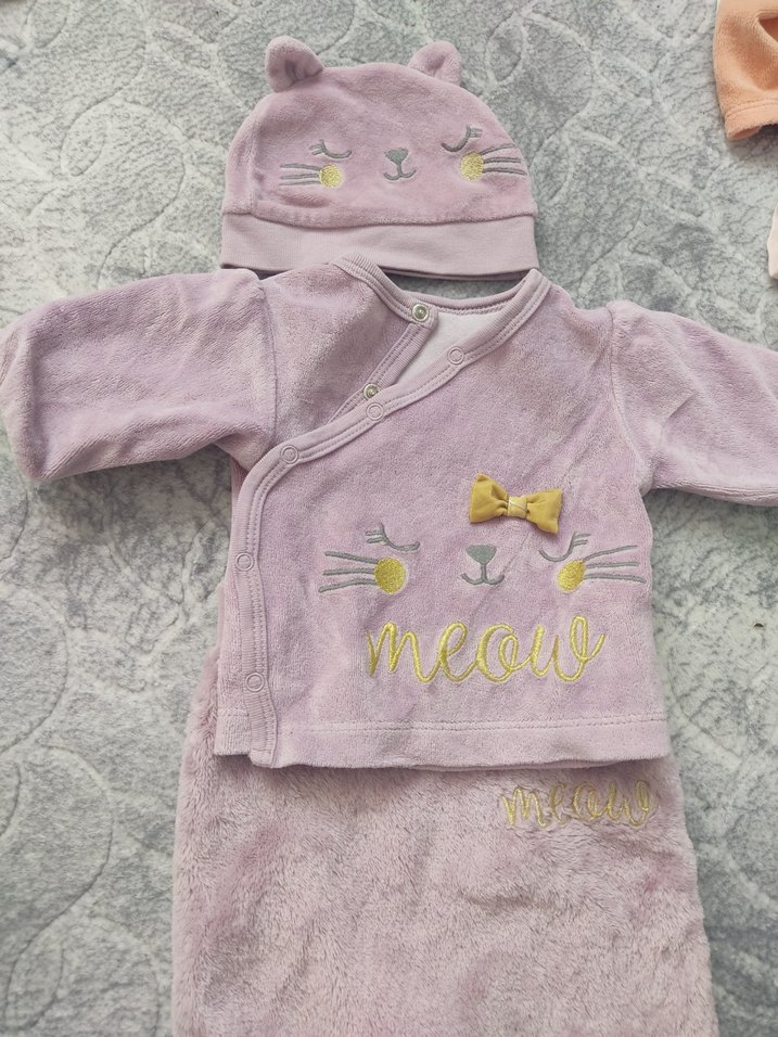 Nakışlı, Uzun Kollu, Örgü Bebek Kıyafet Seti - Görsel 3