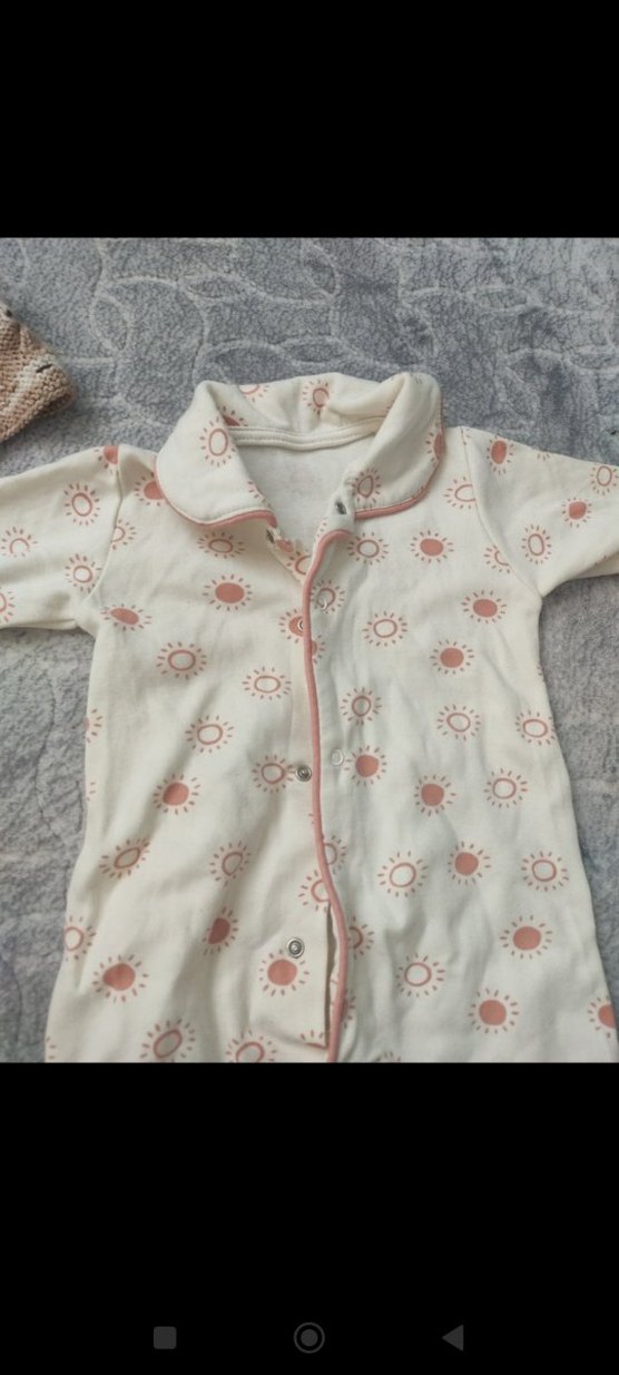 Düğmeli Beyaz Bebek Kız Tulumu - Görsel 2